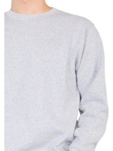 Men's Light Gray Crew Neck Sweatshirt <b>Set</b> Solid Color Casual <b>Knitted</b> 100% Cotton Autumn Wear Full Sleeve Tracksuit - Product Image 5