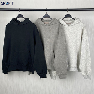 Sweat à capuche personnalisé avec motif floqué pour hommes et femmes, style streetwear moderne, coupe oversize, en molleton premium épais - Product Image 2