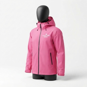 Custom Breathable Sporty Winter <b>Men's</b> <b>Waterproof</b> Windproof Hooded <b>Packable</b> Outdoor Rain <b>Jacket</b> Shell - Product Image 3