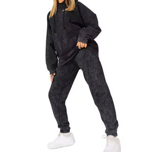 Survêtement délavé à l'acide de qualité fiable, tissu doux, coupe confortable, idéal pour un usage quotidien, construction de haute qualité. - Product Image 1