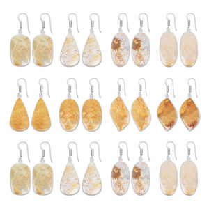 Pendientes de Coral Fósil Natural Amarillo de Alta Calidad, Precio al por Mayor, Directo del Proveedor, Joyería de Primera Calidad a Bajo Precio - Product Image 1