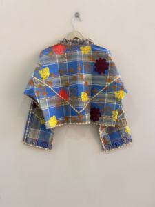 ขายส่งเสื้อแจ็คเก็ตครอปแบบกลับด้านได้ ทำมือสไตล์ซูซานี คันธา สำหรับผู้หญิง - Product Image 6