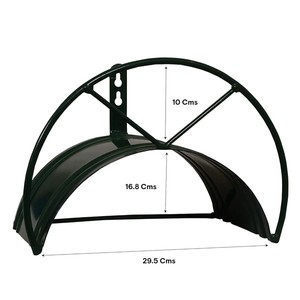 Black Metal <b>Wall</b> <b>Mounted</b> Garden <b>Hose</b> Holder Rack Outdoor Water Pipe Organizer Heavy Duty Yard Storage Hanger Decorative Lawn - Product Image 3