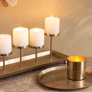 Portavelas Cilíndrico Ember Opt Linix de 8 cm, Florero Metálico Duradero para Decoración del Hogar - Product Image 2