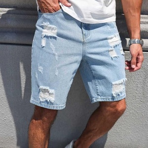 Pantalones Cortos de Mezclilla para Hombre, Más Vendidos, Diseño Personalizado de Alta Calidad, Estampado Sólido, Cintura Media, Estilo Casual, 100% Algodón, Impermeables y Resistentes al Viento - Product Image 6