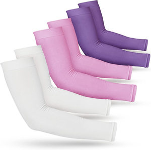 Manchons de cyclisme unisexes en polyester et élasthanne à séchage rapide, noir, bleu, violet, pour adultes, avec logo personnalisé - Product Image 5