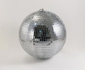 Jumbo Silver Disco <b>Ball</b> with Hanging Ring for Easy Installation Huge <b>Mirror</b> <b>Ball</b> Reflective Mosaic Party Decoration Event Venue - Product Image 1