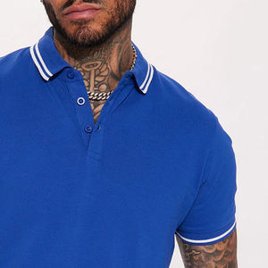 T-shirt décontracté pour homme au design élégant avec col rabattu, lavage vintage / Conception de logo personnalisé, matériau de haute qualité, tissu doux - Product Image 4