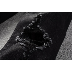 Jeans Rotos de Alta Calidad para Hombre, Estilo Urbano, Primavera-Verano, Diseño Hip Hop, Denim Lavado, Venta al Por Mayor - Product Image 4