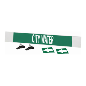 Marcador de Tuberías Brady CITY WATER, Flexible, Autoadhesivo, Resistente al Calor y a los Químicos, para Líneas Interiores/Exteriores - Product Image 1