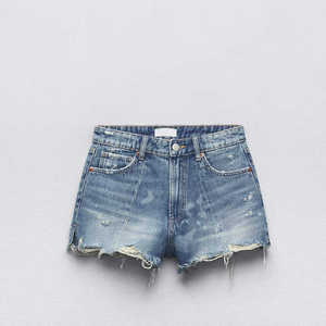 Shorts Bermuda de Mezclilla con Estampado de Puntos, Cintura Alta, Elástica, de Secado Rápido, 180g, para Hombre - Product Image 6