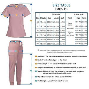 Tenue d'hôpital unisexe de qualité supérieure en tissu pur de marque, couleur unie, ensemble de blouses et pantalons médicaux - Product Image 6