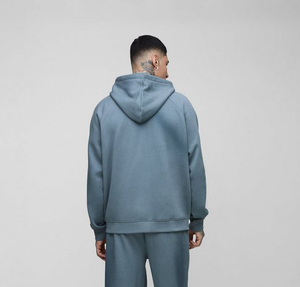 Sweat à capuche zippé de qualité supérieure 100 % coton French Terry, logo personnalisé, épais, coupe oversize à épaules tombantes, style boxy pour homme - Product Image 2