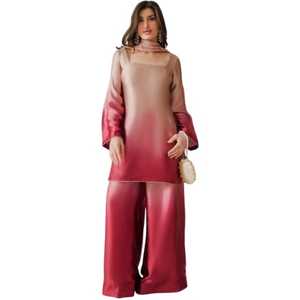 Colourful Printed <b>Silk</b> Farsi Salwar Kameez Women Traditional Casual Reversible Beach Graduation Party Dresses High Demand - Product Image 1