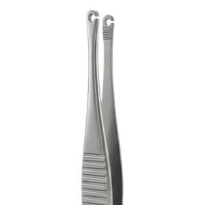 Pinzas (forceps) de sutura dental con punta de doble lazo, manuales, de acero inoxidable, 150 mm, grado hospitalario, certificadas CE ISO13485 - Product Image 2