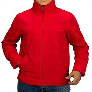 Men's Sporty Outdoor Fleece Bomber <b>Jacket</b> Waterproof Windproof Stand Collar Zipper Closure Washed OEM Service for Autumn - Product Image 2