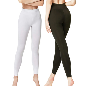 Plain Dyed 100% Polyester Material Made Women <b>Leggings</b> Sports Wear Style Women <b>Leggings</b> With OEM Service - Product Image 3
