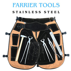 Kit de Herrador de Alta Resistencia con Martillo Puntiagudo para Zapatería, Tenazas para Llamaras con Crimpador, Delantal, Cortador de 15 Pulgadas, Herramienta de Extracción y Lima de Rastrillo - Product Image 6