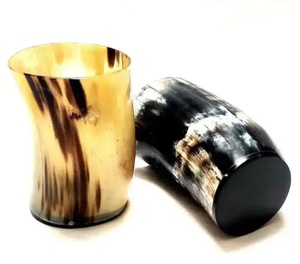 Verre à vin en corne naturelle sculpté sur mesure de haute qualité, fabriqué à la main pour la maison, les restaurants, les hôtels, vente en gros directe - Product Image 5