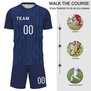 Maillots de football respirants en sublimation, uniformes personnalisés avec logo, pour adultes, clubs et équipes, haute qualité, séchage rapide, 100% polyester, manches courtes - Product Image 6