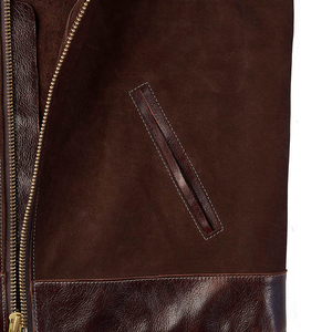 Chaleco de cuero sin mangas a la moda para hombre, talla grande, chaleco de cuero para motocicleta, chaleco de cuero de vaca para hombre. - Product Image 4