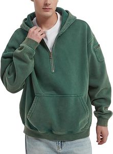 2026 OEM Genie Cotton <b>Thick</b> Zip-Up Retro Travel Drawstring Unisex Oversize Acid Wash Women Men's Sweatshirts Embroidered - Product Image 2