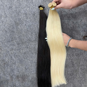 ผมแท้เวียดนาม 100% แบบตรง Genius Weft สีดำและสีบลอนด์ ผู้จัดจำหน่ายยอดนิยม ขายส่งต่อผม - Product Image 4