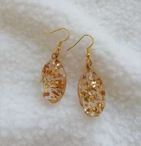 Gold Plated Resin Natural Pearl Drop <b>Earrings</b> Women's Bohemia Style Water Drop Shape Party Islam Fashion Jewelry - Product Image 1