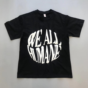 T-shirt homme surdimensionné avec logo personnalisé, qualité luxe, épaules tombantes, impression puff, 100% coton - Product Image 3