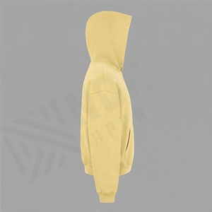 Sweat à capuche épais pour homme, coupe oversize à épaules tombantes, en molleton bouclette, impression graphique tissée ODM, hiver, vente en gros - Product Image 3