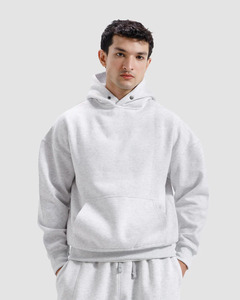 Sudadera con Capucha Oversize Gruesa sin Cordones, Personalizable con Logo, de Algodón Pesado 100%, Estilo Urbano para Hombre - Product Image 2