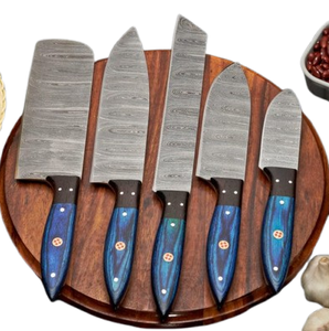 Best Supplier Cooking DAMASCUS Steel <b>Knife</b> <b>Set</b> Custom OEM HAND FORDEND Chef Use Kitchen <b>Knife</b> <b>Set</b> With Custom LEATHER ROLL - Product Image 1