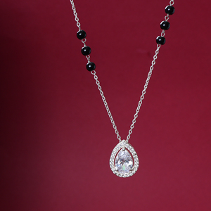 Collier en argent 925 avec zircon cubique taille poire et baguette naturelle, pour la vente en gros, bijoux tendance faits main, cadeau pour femme, fournisseur, cadeau de fête, en gros pour femmes - Product Image 2