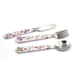 Juego de Cucharas de Acero Inoxidable para Niños con Diseño de Dibujos Animados, Ecológicas, con Mango de Cerámica, Acabado Espejo, Calidad Alimentaria - Product Image 6