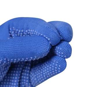 Gants de sécurité antidérapants en PVC à pois, 100% polyester, poignets tricotés, réutilisables, lavables, pour manutention légère - Product Image 4