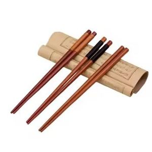 Ensemble de baguettes artisanales en bois d'acacia finition brun clair par Curio Craft - Product Image 1