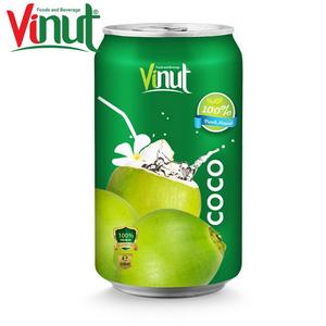 Lata VINUT de 330ml (enlatada) sabor original proveedor de agua de coco puro servicio ODM directo de fábrica certificado GMP - Product Image 1