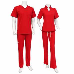 Conjunto de Uniforme Médico Unisex, Parte Superior con Cuello en V y Pantalones, Ligero y Transpirable, Ropa de Trabajo para Hospitales y Enfermería, Fabricante OEM - Product Image 1