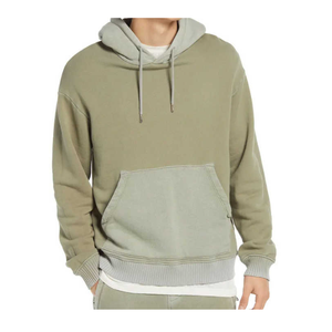 Sweat à capuche personnalisé pour homme, 100% coton French Terry, poids lourd, épaules tombantes, style streetwear, sweat à capuche uni pour homme - Product Image 2