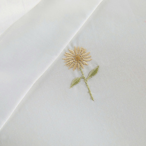 Quang Thanh Embroidery Custom Wholesale Wearable Breathable Home Sunflowers 250TC Cotton European-American Style Duvet Cover - Product Image 5