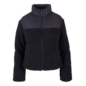 Custom Unisex Hooded Eco-friendly Polyester/Nylon Full Zip <b>Sherpa</b> <b>Fleece</b> Winter Jacket Casual Design Long Sleeve Oversized Front - Product Image 2