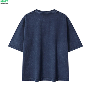 เสื้อยืดโอเวอร์ไซส์สำหรับผู้ชายทรงหลวมผ้าหนาเสื้อยืดธรรมดาดีเทลไหล่สไตล์มินิมอลเสื้อผ้าฤดูร้อน - Product Image 6