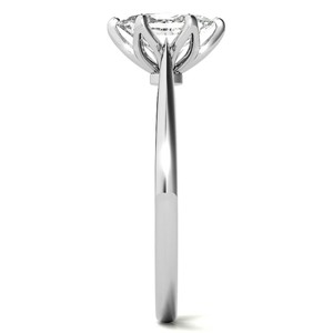 Oval Cut Solitaire <b>Ring</b> VVS1 Moissanite Engagement <b>Ring</b> Six Claw Prong 14K Solid White Gold Wedding <b>Statement</b> <b>Ring</b> - Product Image 5