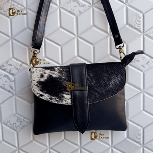 กระเป๋าหนังวัวแท้ ขนสัตว์ธรรมชาติ สะพายข้าง สไตล์ตะวันตก ดีไซน์โดดเด่น ใช้งานได้หลากหลาย - Product Image 1