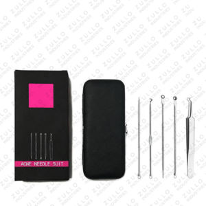 Kit de 5 Piezas de Acero Inoxidable para Extraer Puntos Negros y Acné, Herramientas Profesionales para Limpiar Poros con Opción de Marca Privada - Product Image 1