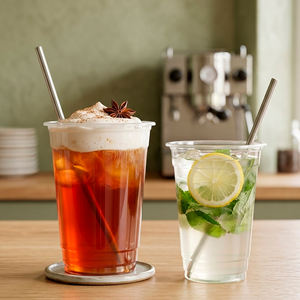 Tazas de Plástico Desechables de PP de 95mm con Tapas, 16oz 24oz, Diseño de Pared Simple, para Bebidas Calientes y Frías, Incluyendo Café Helado, de Fábrica en Vietnam - Product Image 4