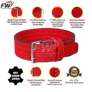 Cinturón de Levantamiento de Pesas Flexible de Cuero 100% Genuino, Suministro Directo de Fábrica con MOQ Bajo, Logotipo Personalizado Disponible, Duradero y de Alta Calidad - Product Image 3