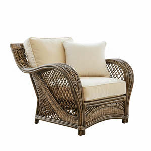 Chaise de salle à manger d'extérieur en rotin, écologique, durable, confortable, légère et minimaliste, pour chambre, ferme et parc - Product Image 4