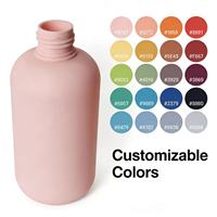 Botella de Plástico HDPE Rosa Mate de 200 ml para Crema Facial, Champú y Loción con Opciones de Color y Tapa Personalizables y Logotipo Personalizado