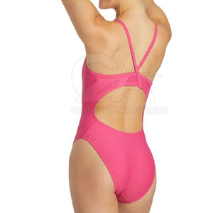 Maillot de bain une pièce moderne pour femme avec bretelles réglables, logo frontal, tissu respirant et écologique pour la plage, la piscine et les vacances - Product Image 3
